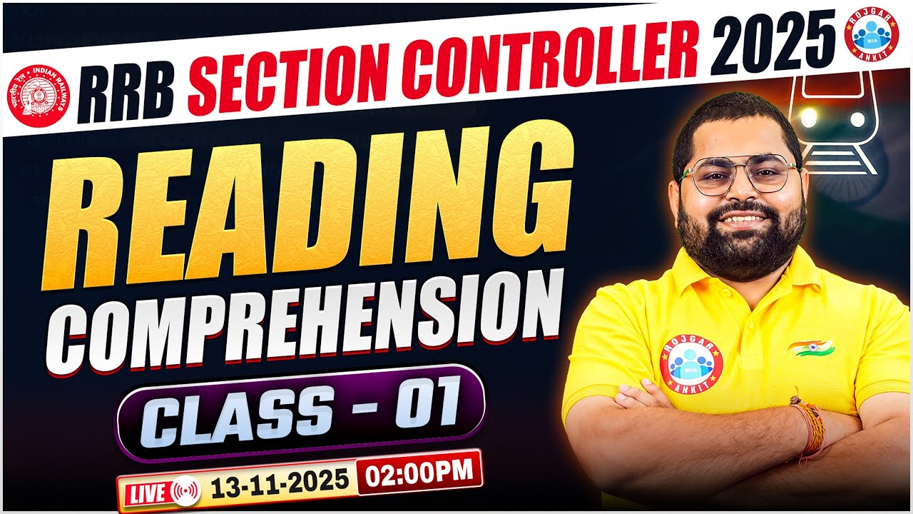 RRB Section Controller 2025 | Reading Comprehension MCQ #1 for Section Controller | Vineet Sir