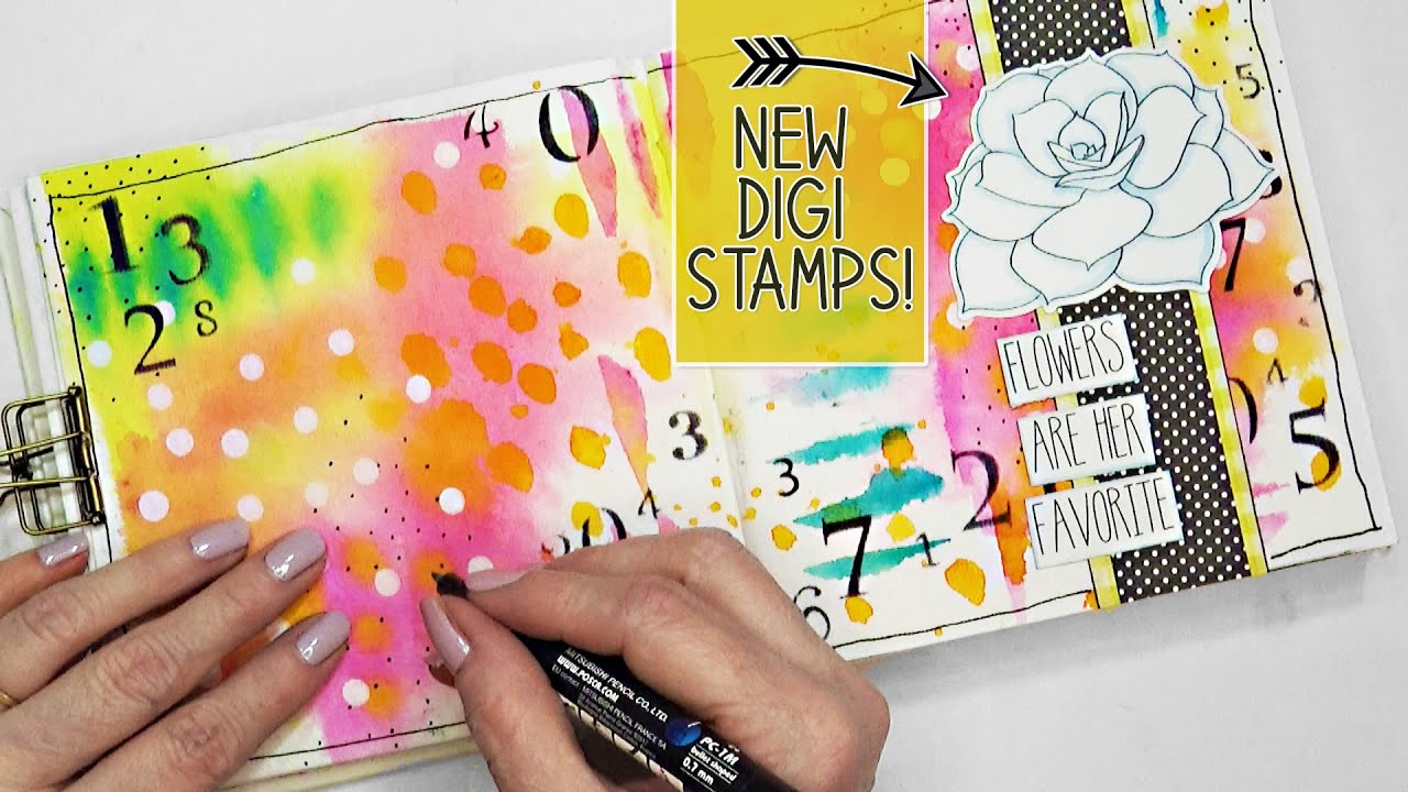 Art Journal Background with Scribble Sticks + New Printables