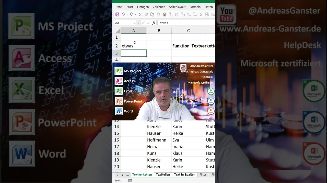 #excel | mehrere Bl&auml;tter gleichzeitig bearbeiten! | deutsch | Ganster #ExcelTutorial #exceltips