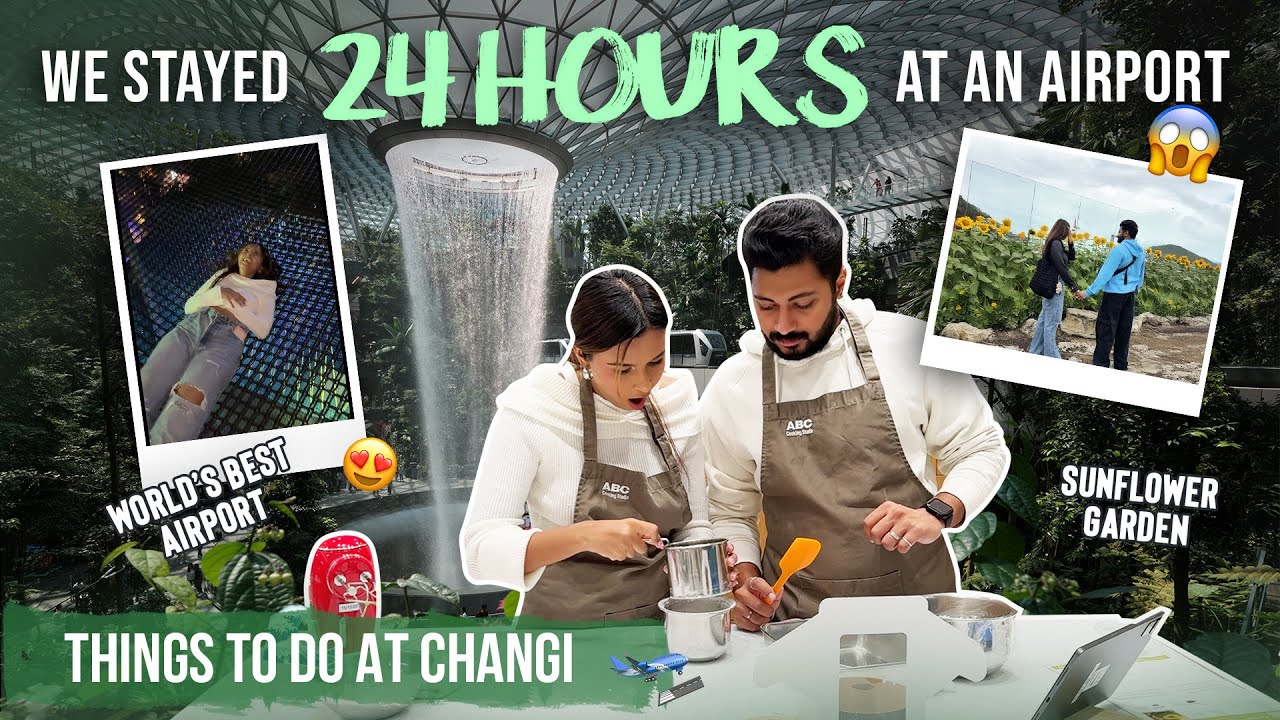 LIVING in an AIRPORT for 24 Hours✈️😱 / Things to do at Jewel Changi Airport!