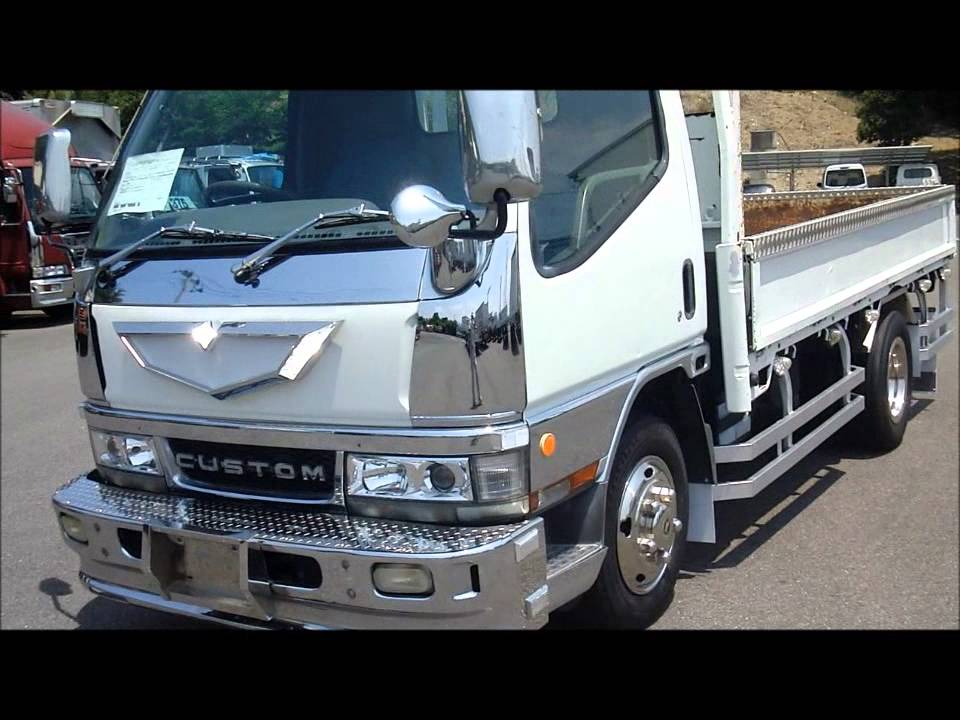 中古トラック　H14キャンター12尺全低床平　向陽自販