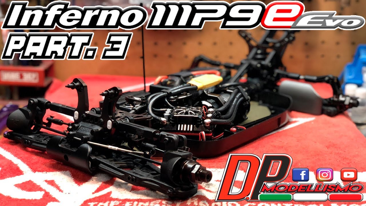 Kyosho Inferno MP9e Evo - 1/8 buggy RC - Assembly - Electronics - Part. 3