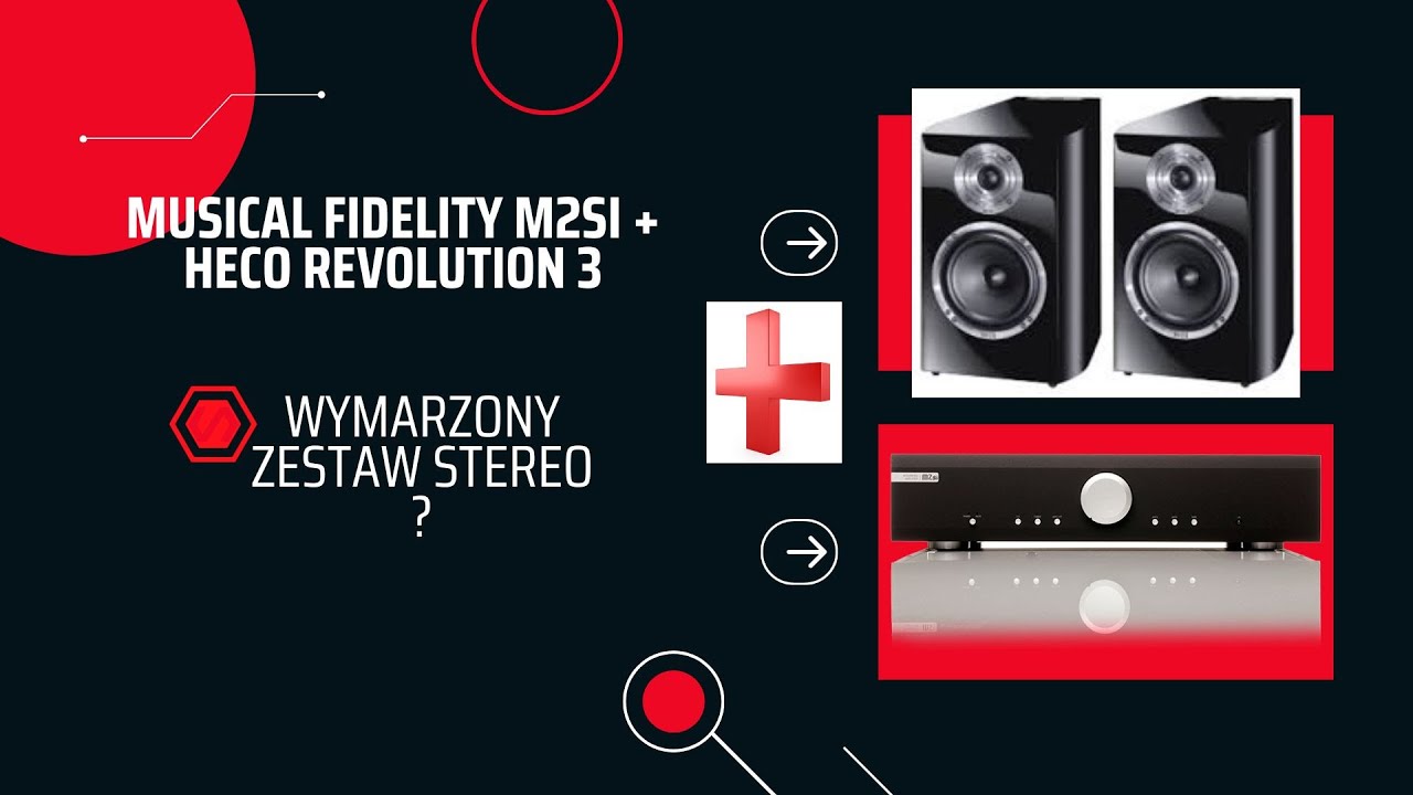 Zestaw stereo Musical Fidelity M2si, kolumny Heco Revolution 3, DAC Topping E30