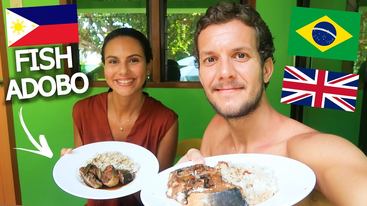 FOREIGNERS COOK FISH ADOBO! 🇵🇭 TASTY FILIPINO FOOD