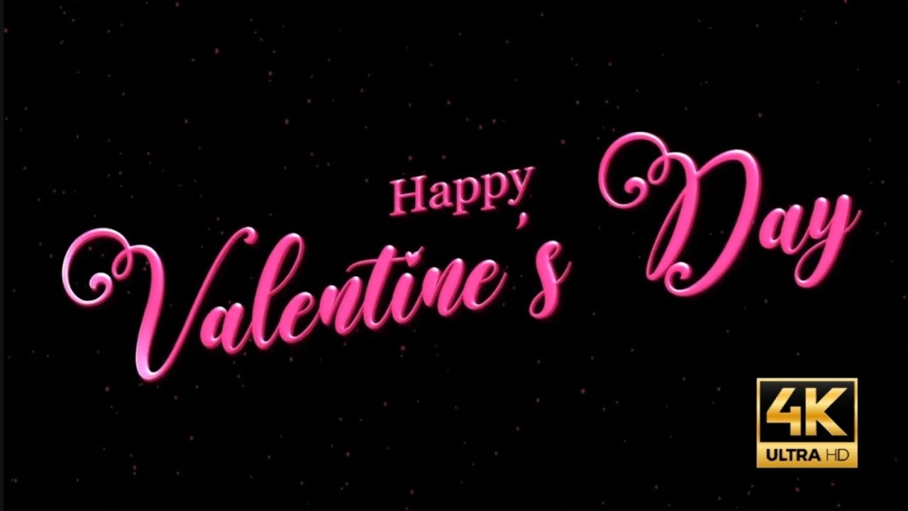1 Hour Happy Valentine's Day Screensaver 4K | Pink Starry Party Background