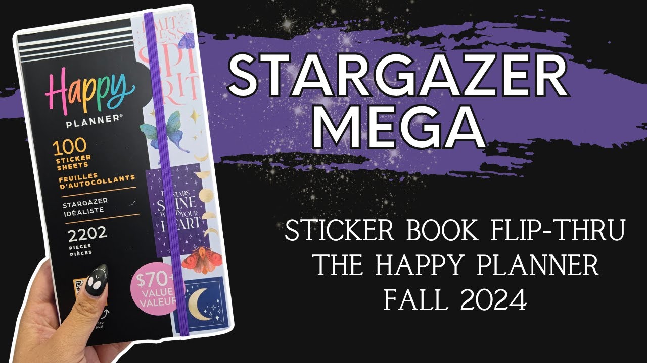 Stargazer Mega | Sticker Book Flip-Thru | The Happy Planner Winter 2024