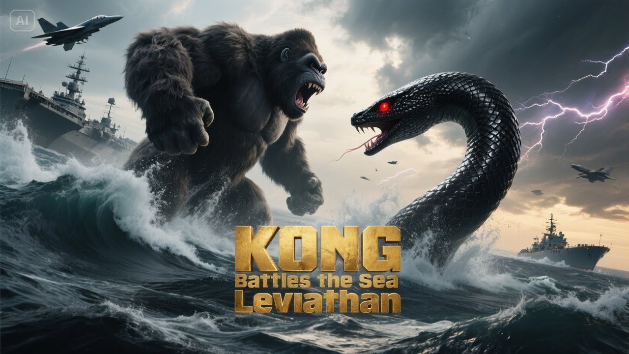 King Kong Battles the Sea Leviathan | Ocean Monster War Movie in 10 Minutes
