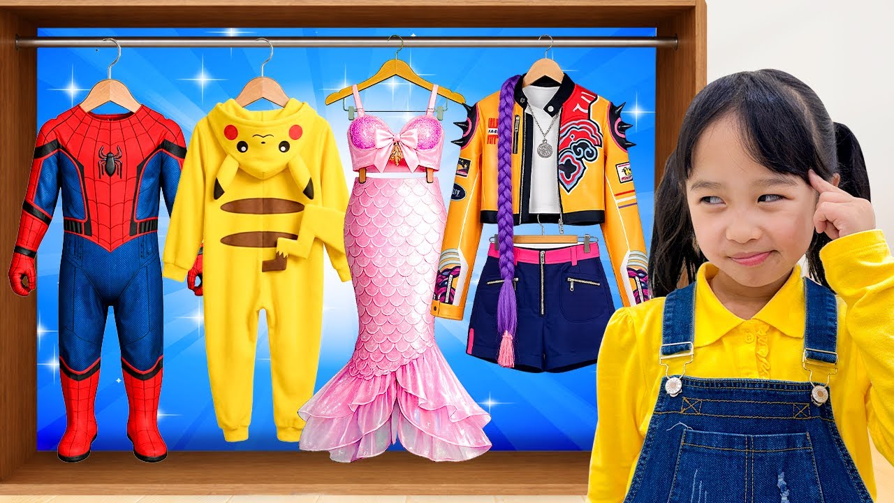 Eric Lily & Alexa's Secret Costumes at School! Funny Kids Story