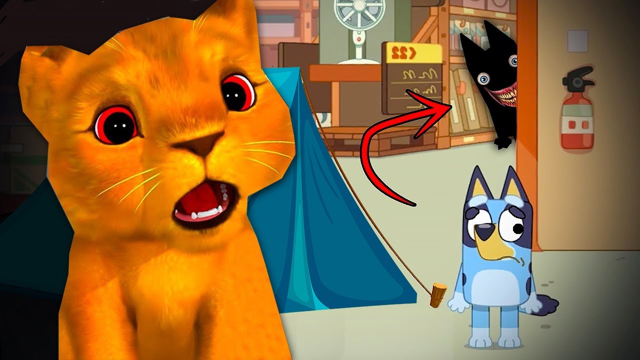 NUNCA DEIXE A BLUEY SOZINHA NO MERCADO AS 3 HORAS DA MADRUGADA
