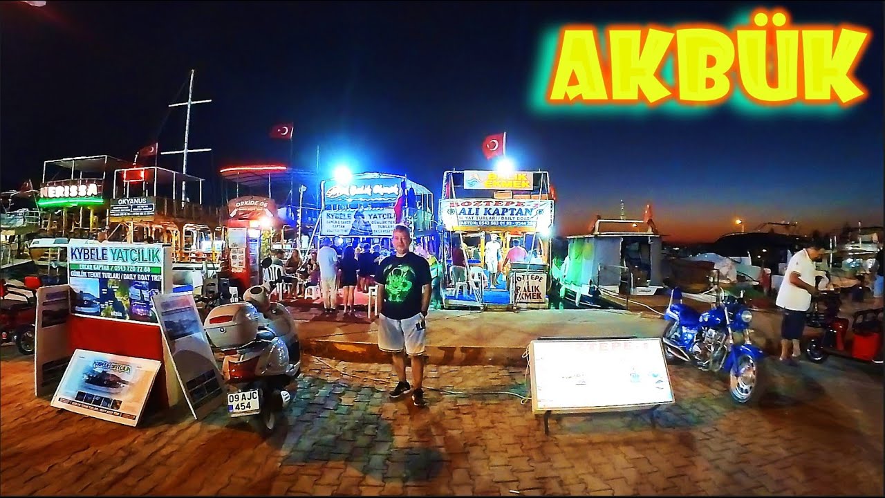 Akbük Didim Gece Yürüyüşü - Akbuk Didim Night Walk - Акбук Дидим Ночная прогулка