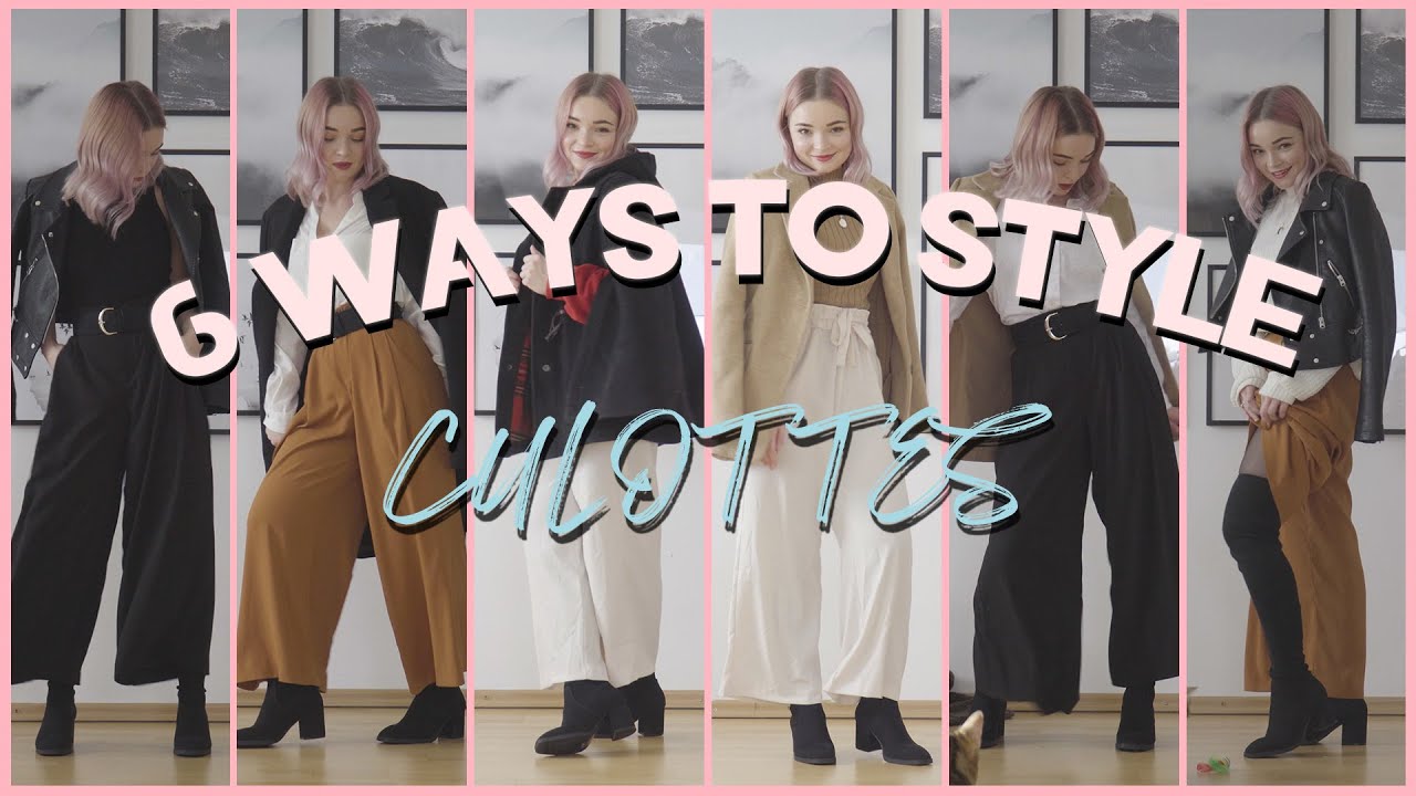CULOTTE PANTS - 6 Ways to style Fall Outfits | Zara, H&M, ASOS, Pimkie