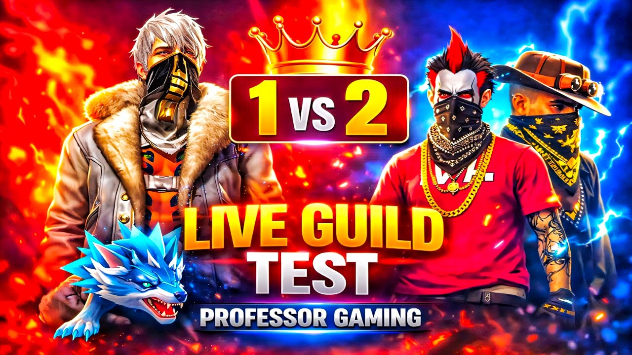 1Vs2 Costume Guild Test 🚀⚠️ | Professor Gaming 👹 | Headshot Costume 💀