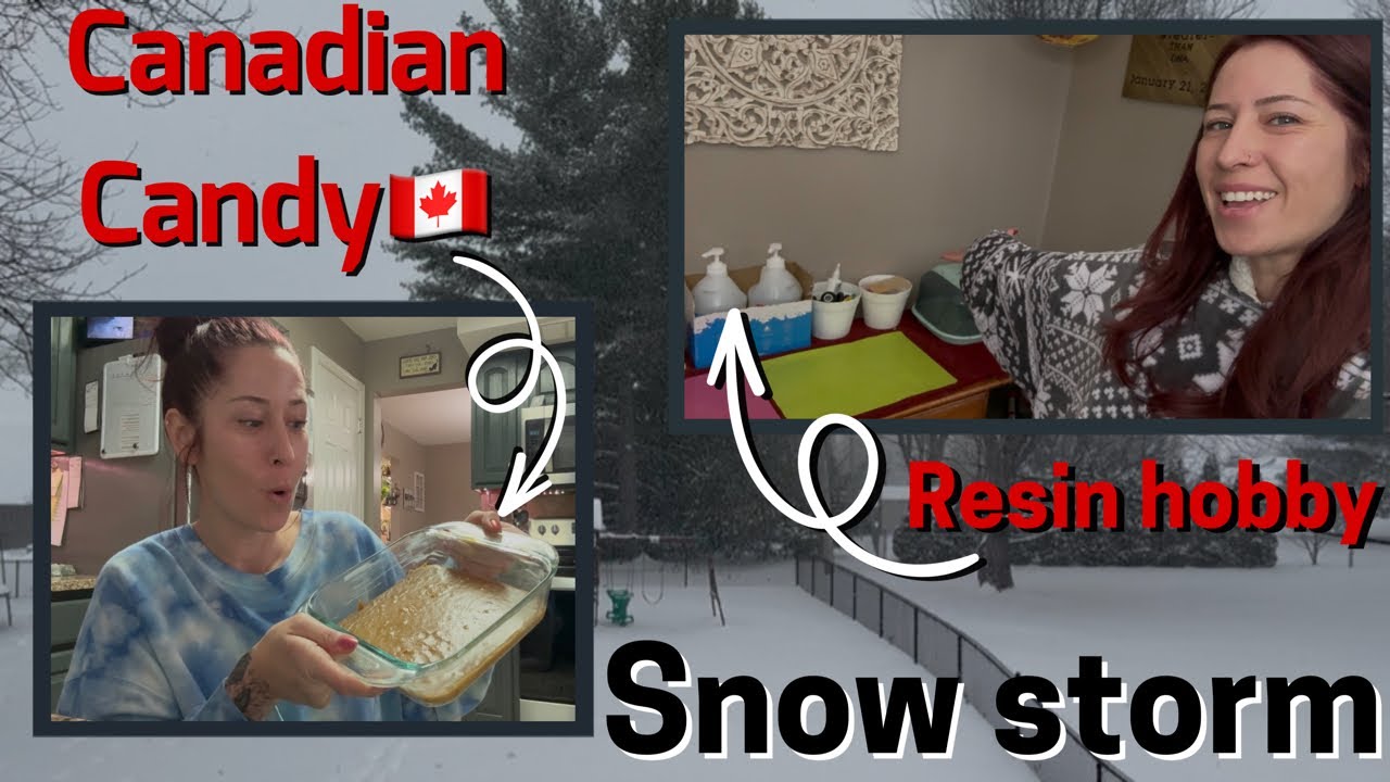 SNOWSTORM VLOG! Making Sucre à la Crème! Resin Hobby! 