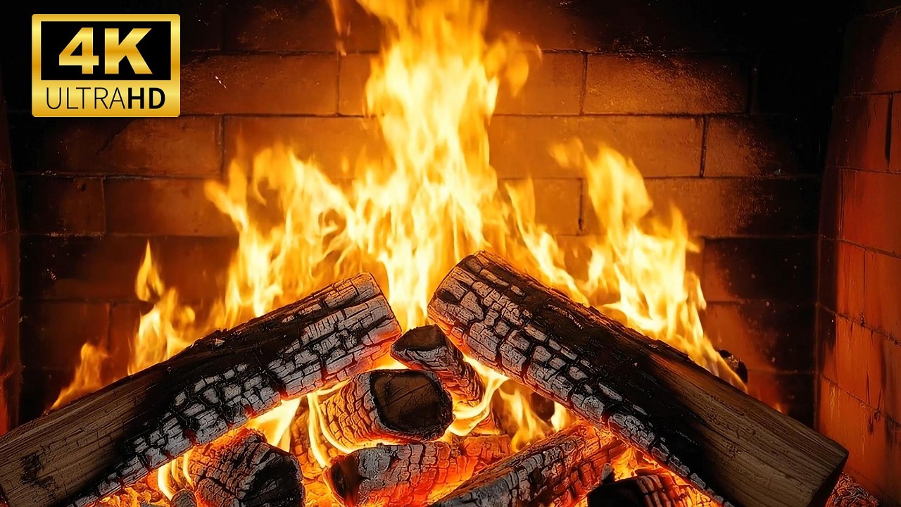 No Ads Cozy Fireplace Sounds with Crackling  designed for deep relaxation and peaceful moments
