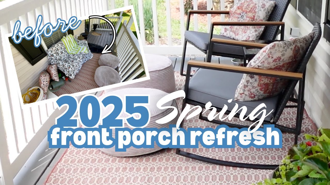 Budget-Friendly Small Front Porch Refresh | Spring 2025 Glow-Up!
