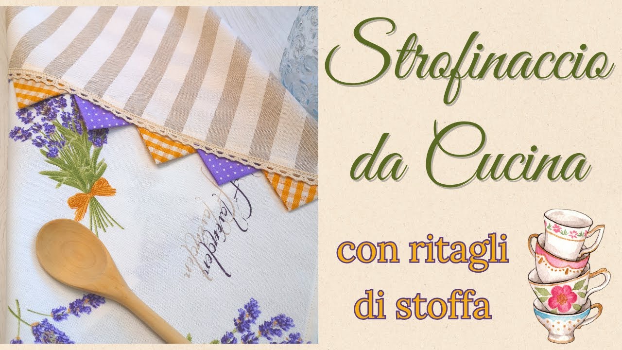 Strofinaccio da cucina ♻️✂️🧵 Un modo carino per riciclare ritagli di stoffa!