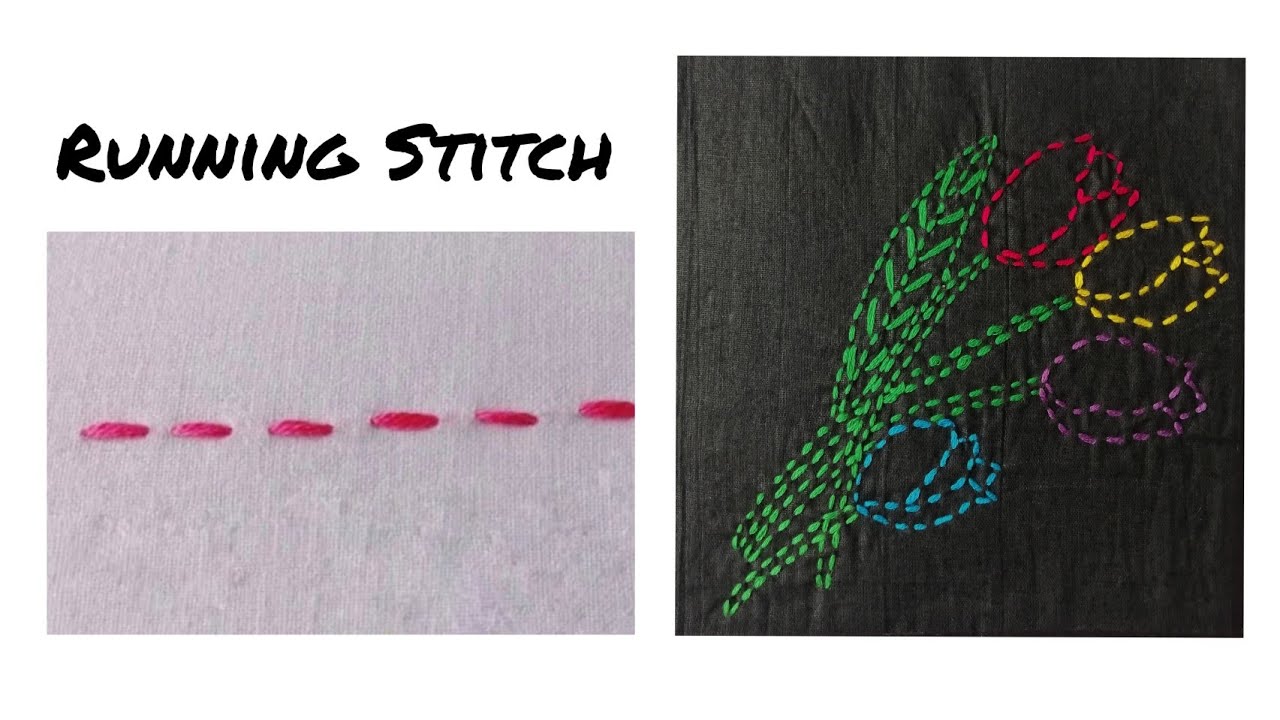 Running Stitch | Running Stitch Variations #tutorial 1