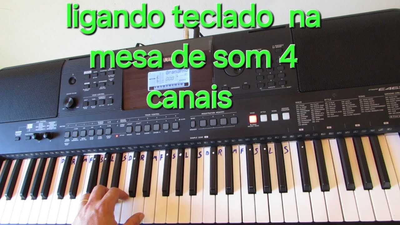 como ligar teclado na mesa de som 