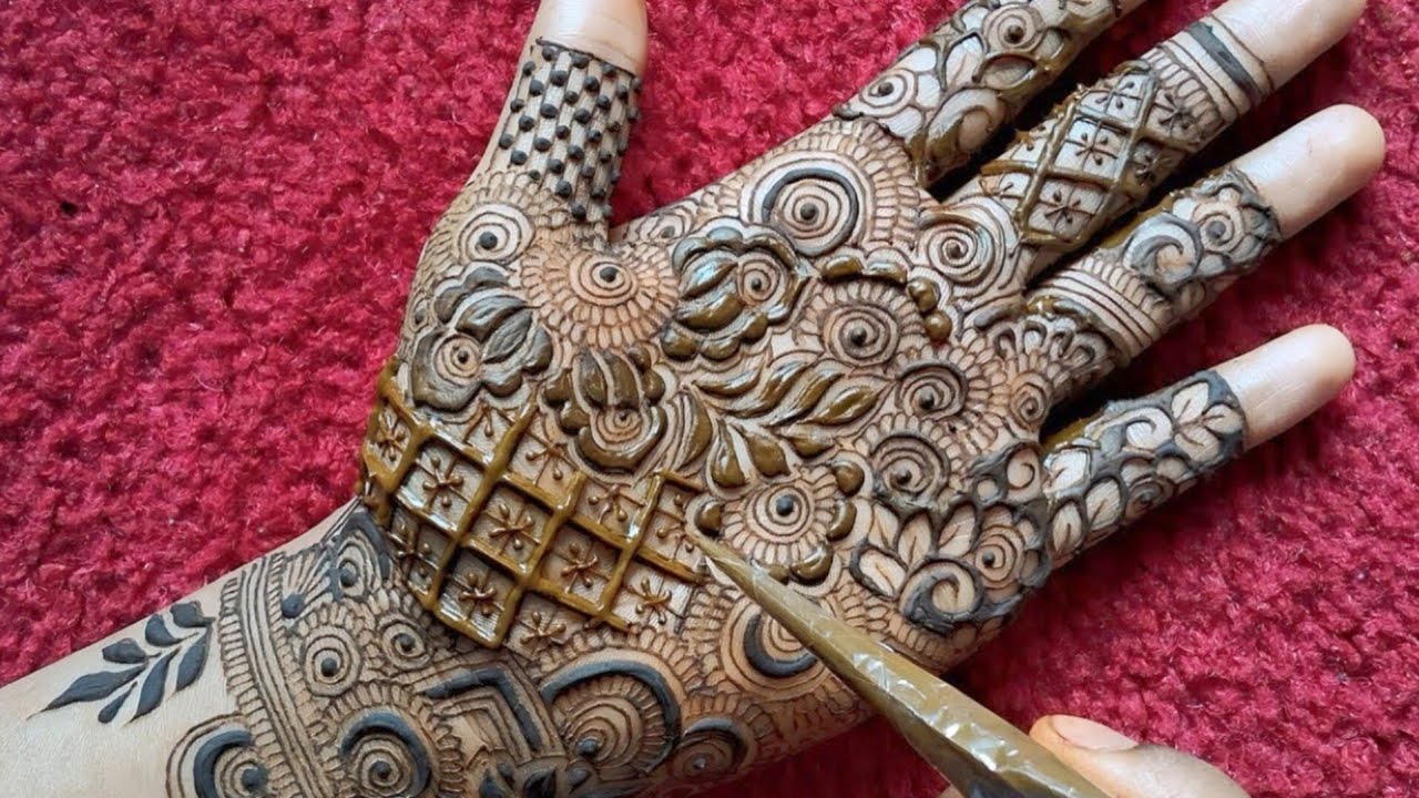 Front Hand Semi Bridal Mehndi Design | Wedding Special Mehndi Design | Bold Flower Mehndi Design 