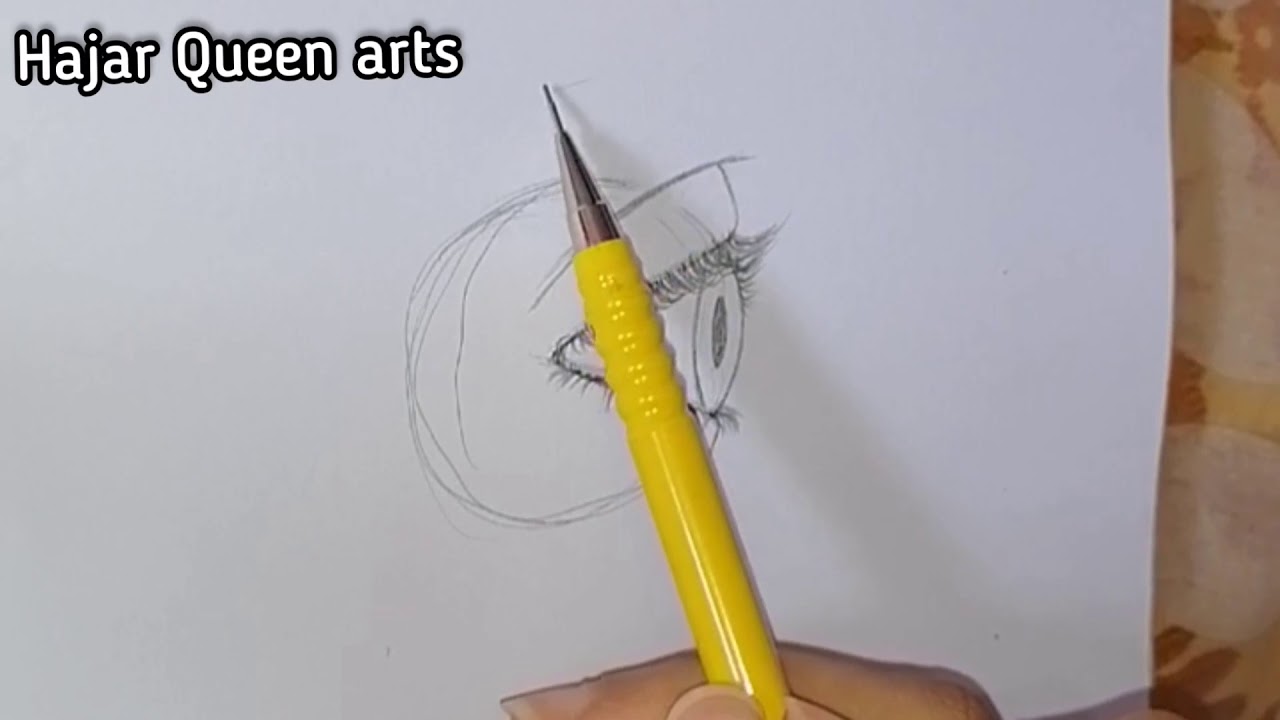 تعلم رسم العين من الجانب بالرصاص|Draw the eye from the side