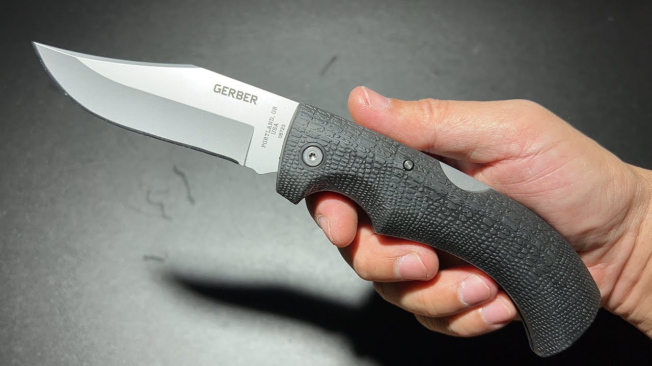 GERBER GATOR CLIP POINT มีดพรานพับด้ามจับลายคล้ายเข้ พี่เค้าเท่มายี่สิบกว่าปีแล้ว