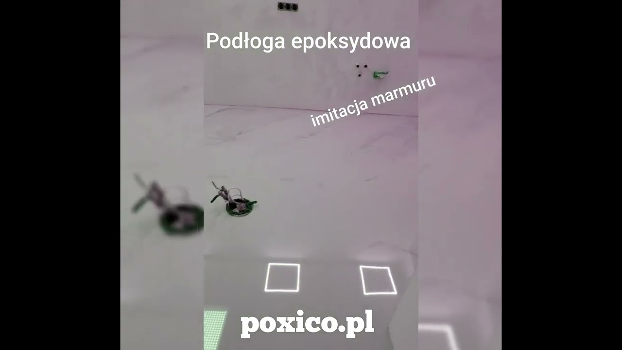 Posadzka epoksydowa. Imitacja marmuru.