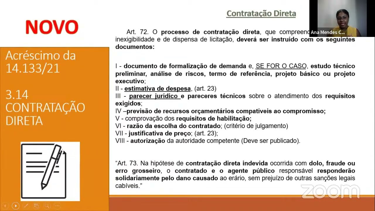 Curso Popular Defensoria. Aula: 30.4.24. Contratações Diretas, Contratos Administrativos e sanções.