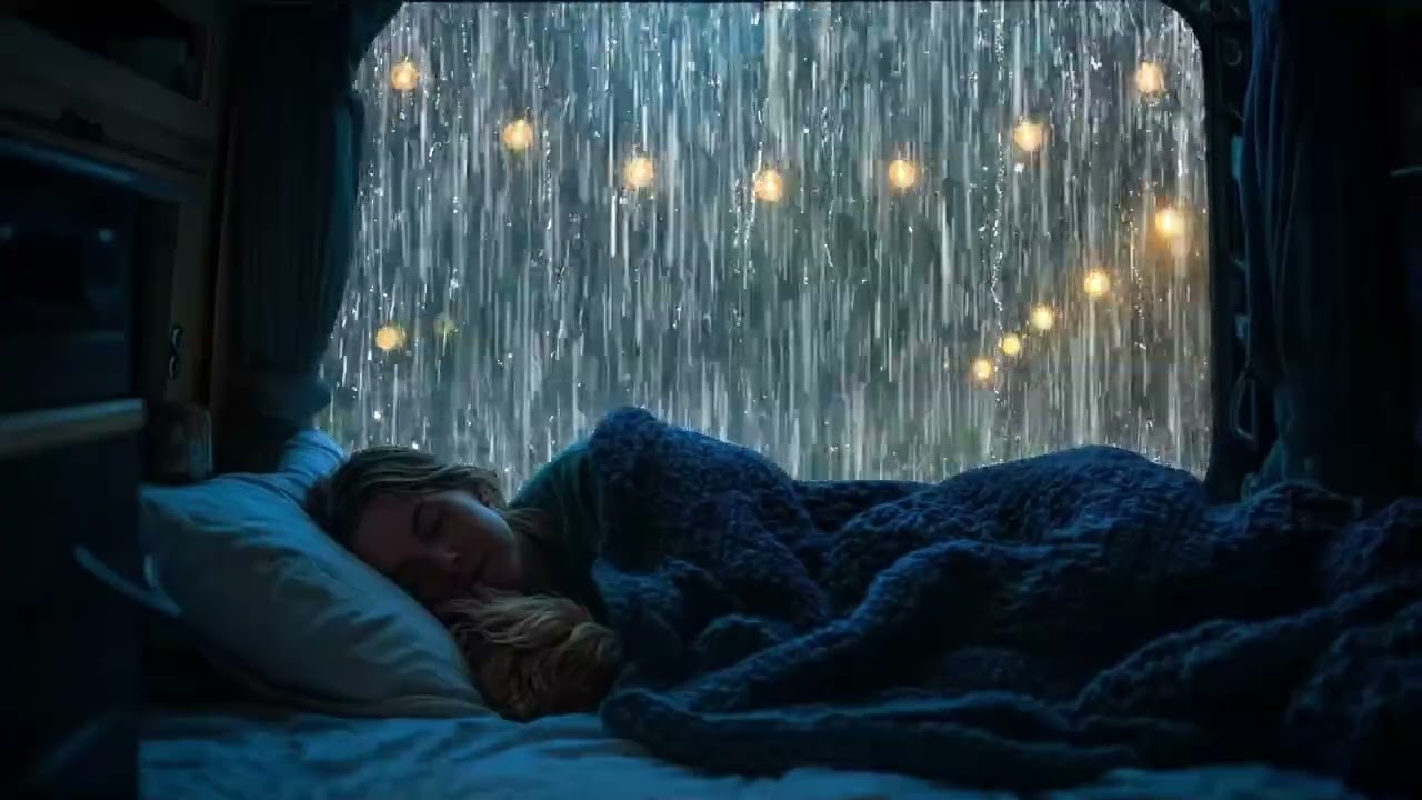99% Fall Asleep Fast 🌧️ Heavy Rain & Distant Thunder  8 Hours Deep Sleep & Anxiety Relief