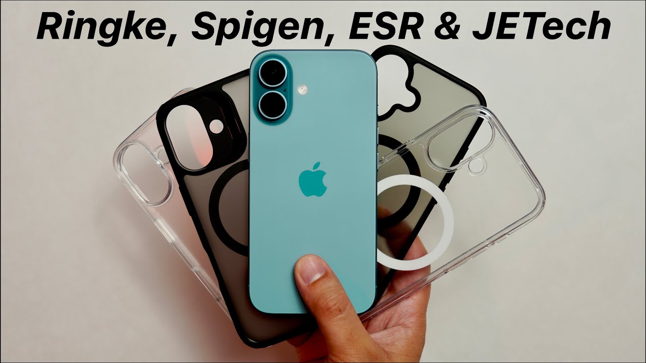 Распаковка iPhone 16 бирюзового цвета + обзор прозрачных чехлов Magsafe от Spigen, Ringke, ESR и ...