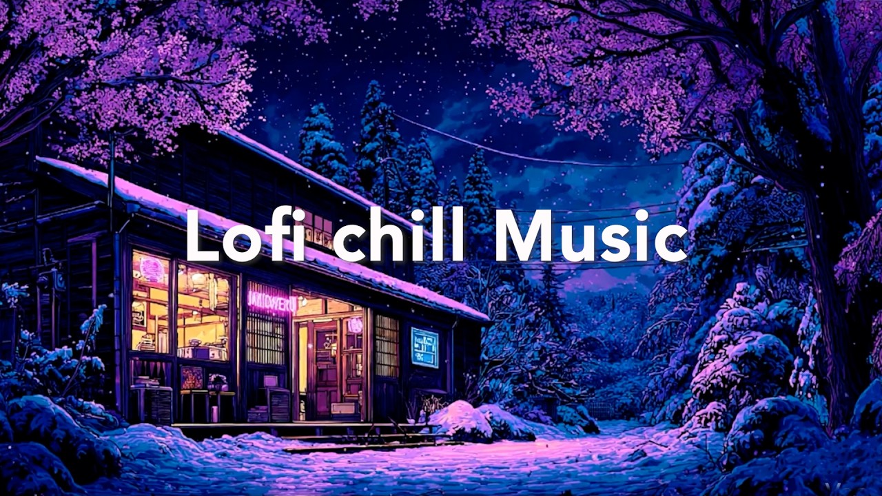 Одинокая прогулка по ночному заснеженному японскому лесу. 🌸❄️ [Lofi / Chill]