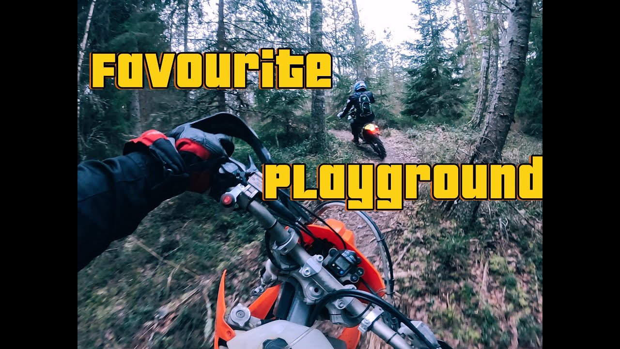 old KTM 4stroke vs Husqvarna 300 2stroke in awesome trails
