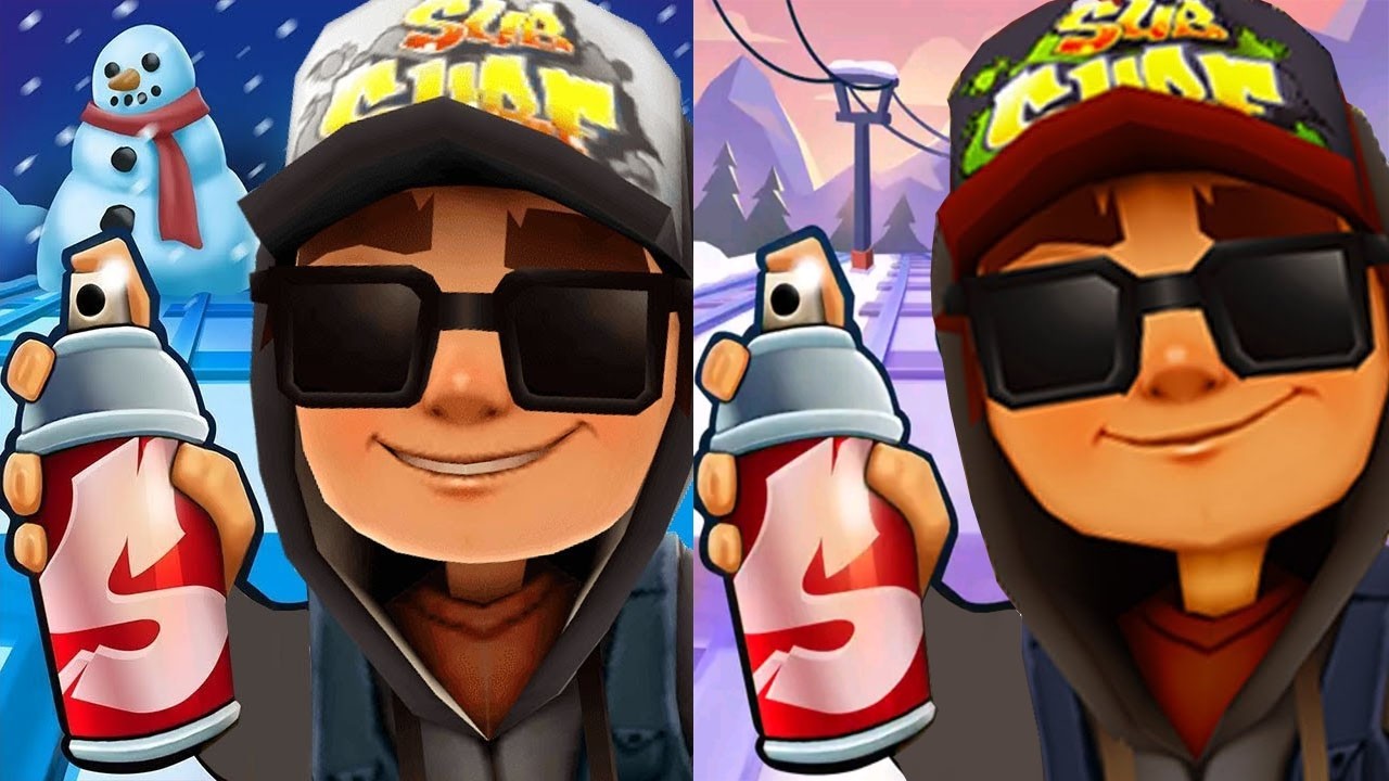 Subway Surfers Winter Xtreme 2026 против Subway City Xmas 2022: геймплей в темном костюме Джейка HD