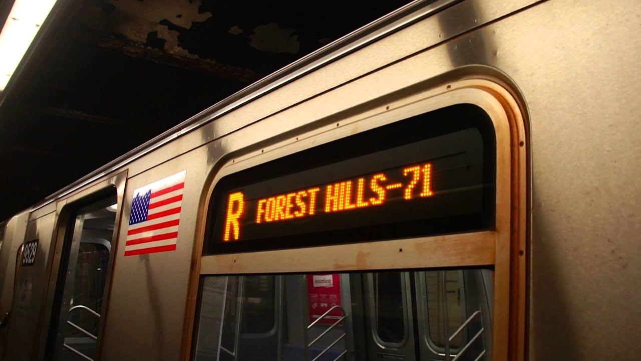 Forest Hills - 71st/Continental Avenues Bound Train Of R160As & R160Bs On The R @ Rector Street