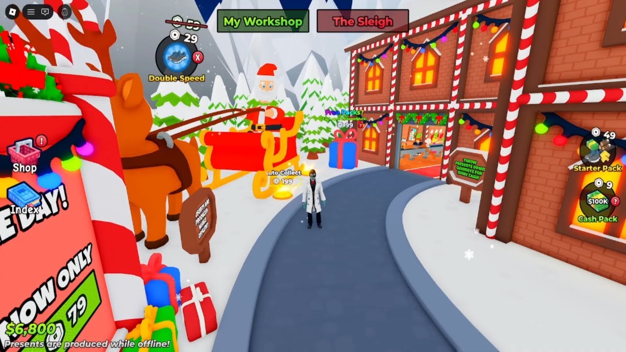 Incarc cadourile pentru mos craciun Roblox