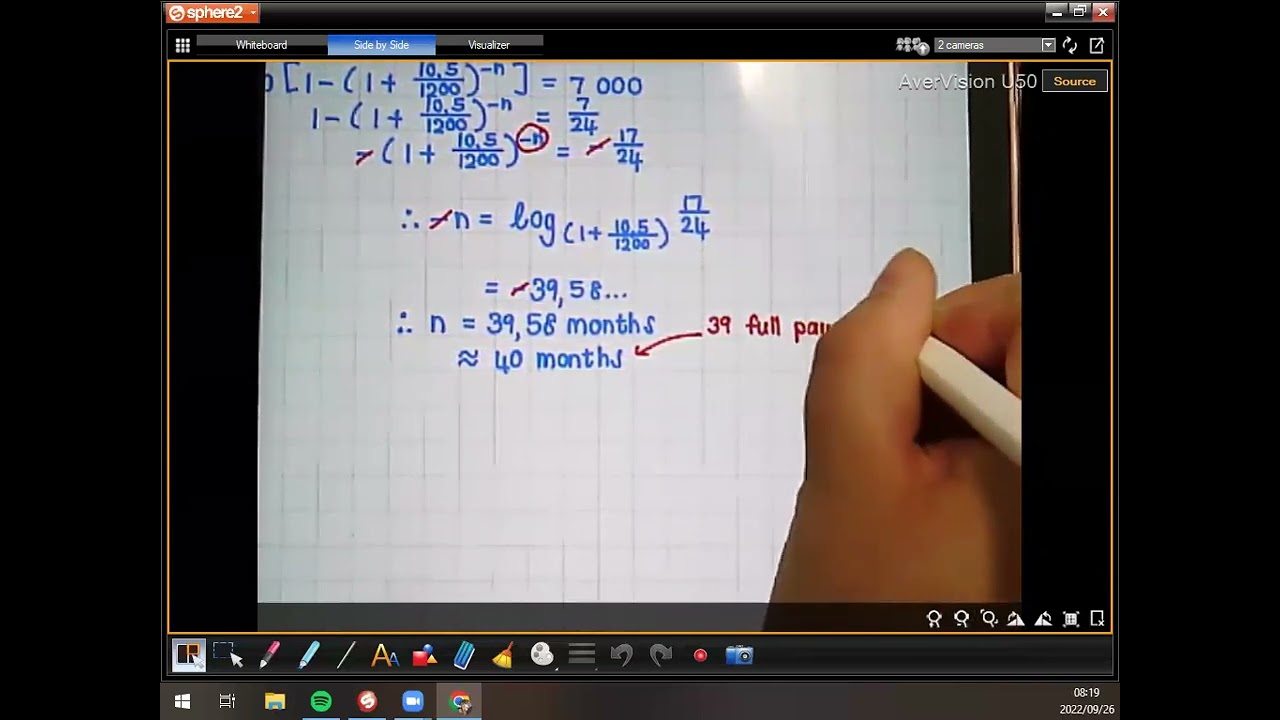Grade 12 Calculating the final payment on a loan