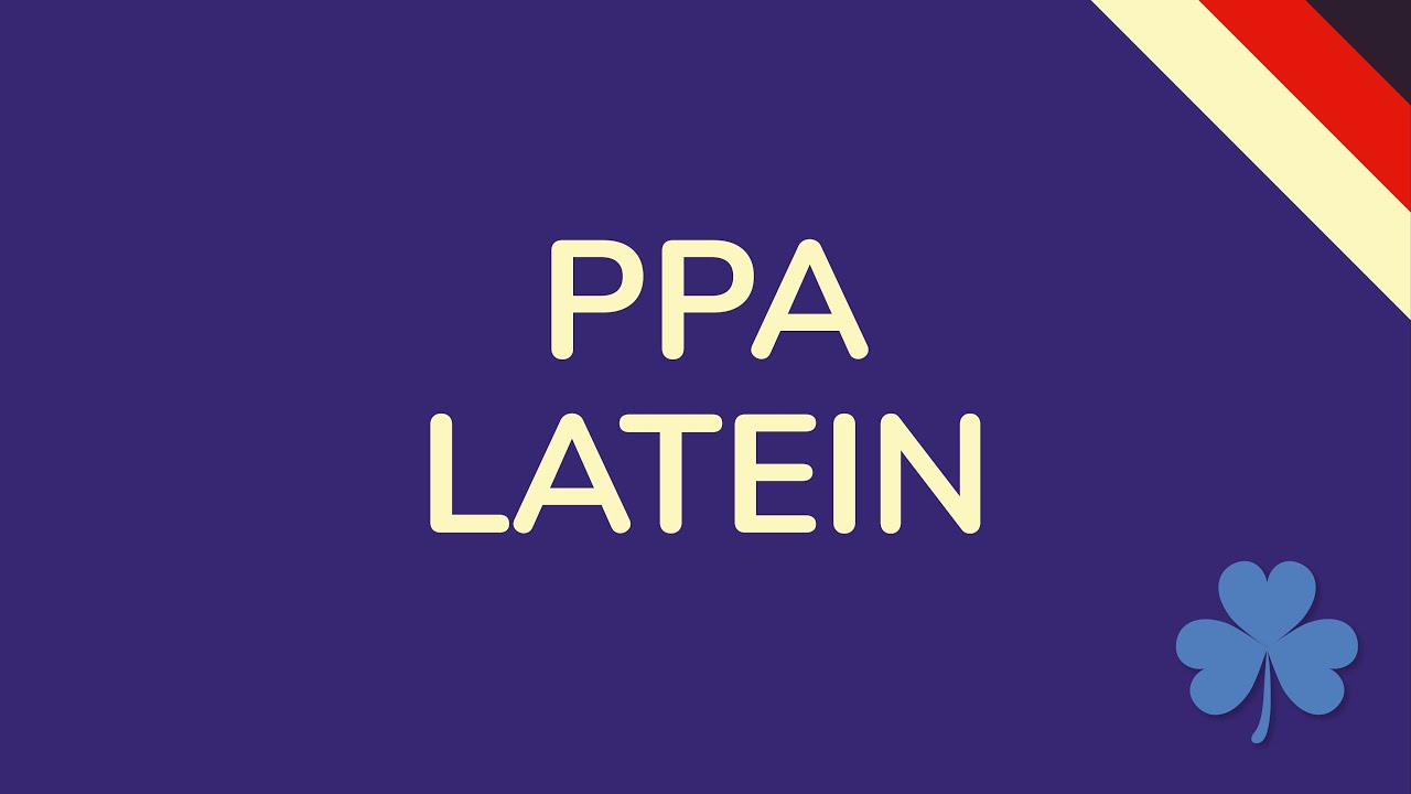 PARTIZIP PRÄSENS AKTIV Latein / PPA Latein (animiert) 🇩🇪