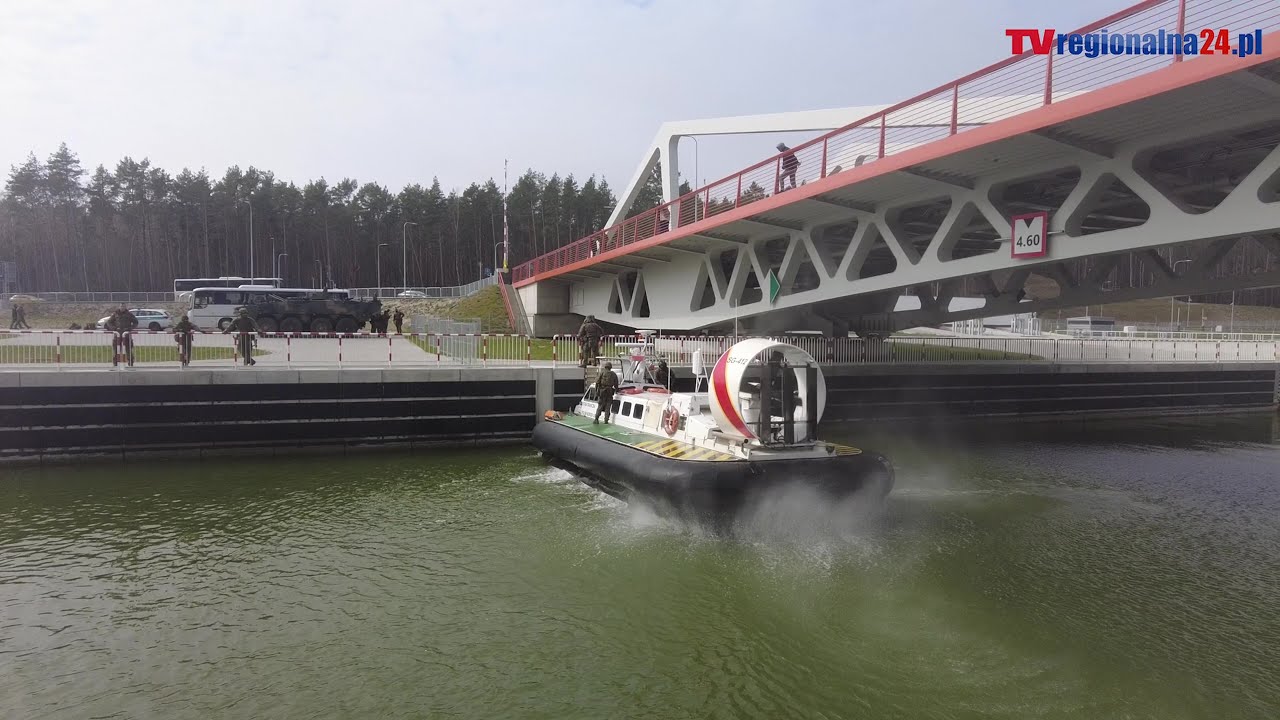 Przekop Mierzei Wiślanej Poduszkowiec Straży Granicznej SG-412 - Manewry wojskowe Zalew-23