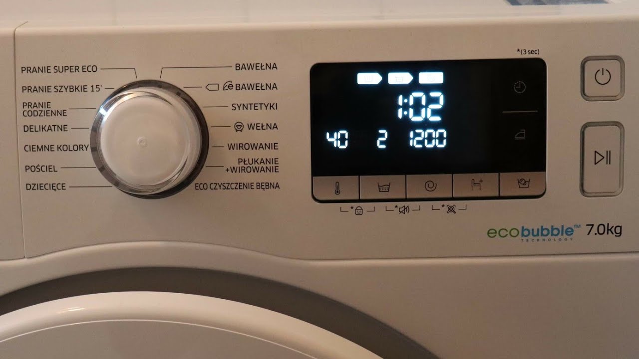 Kalibracja pralki samsung eco bubble , calibration / wyważanie bębna
