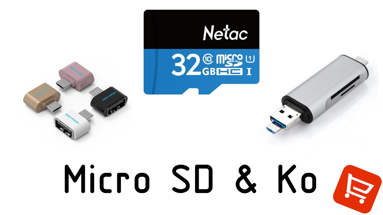 Micro SD карта, кард-ридер и OTG-адаптер с Aliexpress