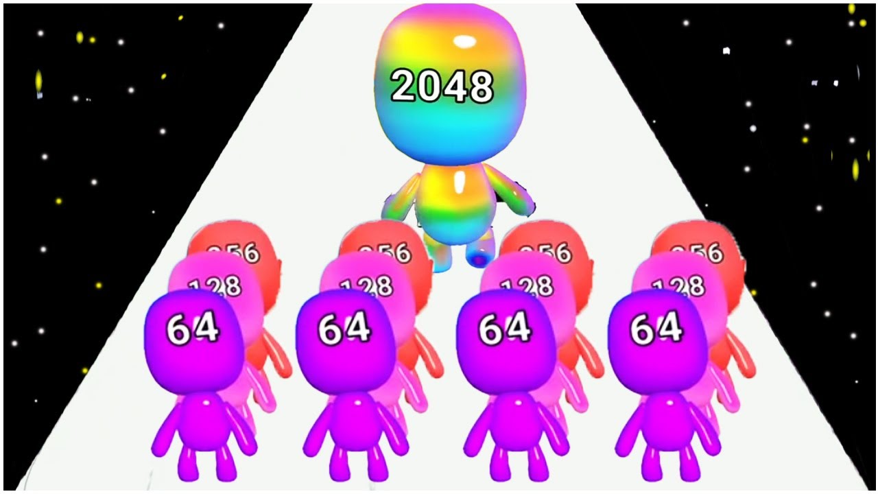 Man Runner 2048 - merge 2048 run game - Gameplay Walkthrough - Max Levels (Lvl 26-50)