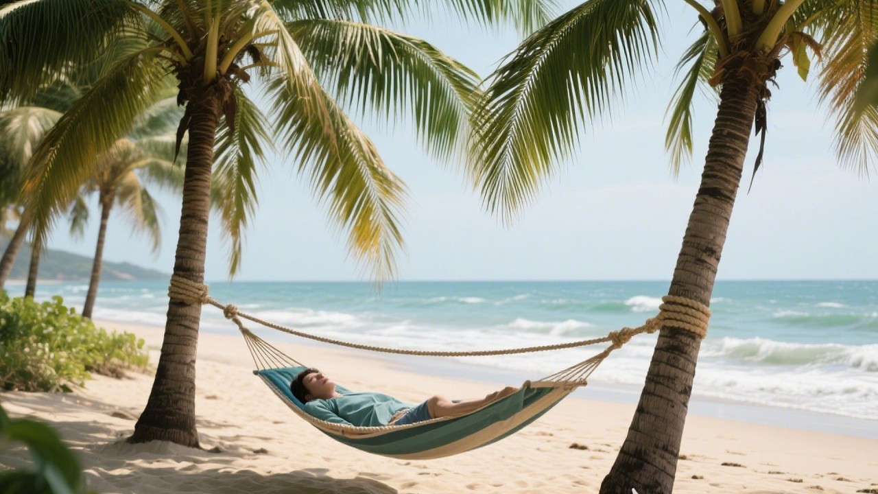 Tropical Beach Harmony Breaths Deeper Than Night For Gentle Coastal Serenity 🌊