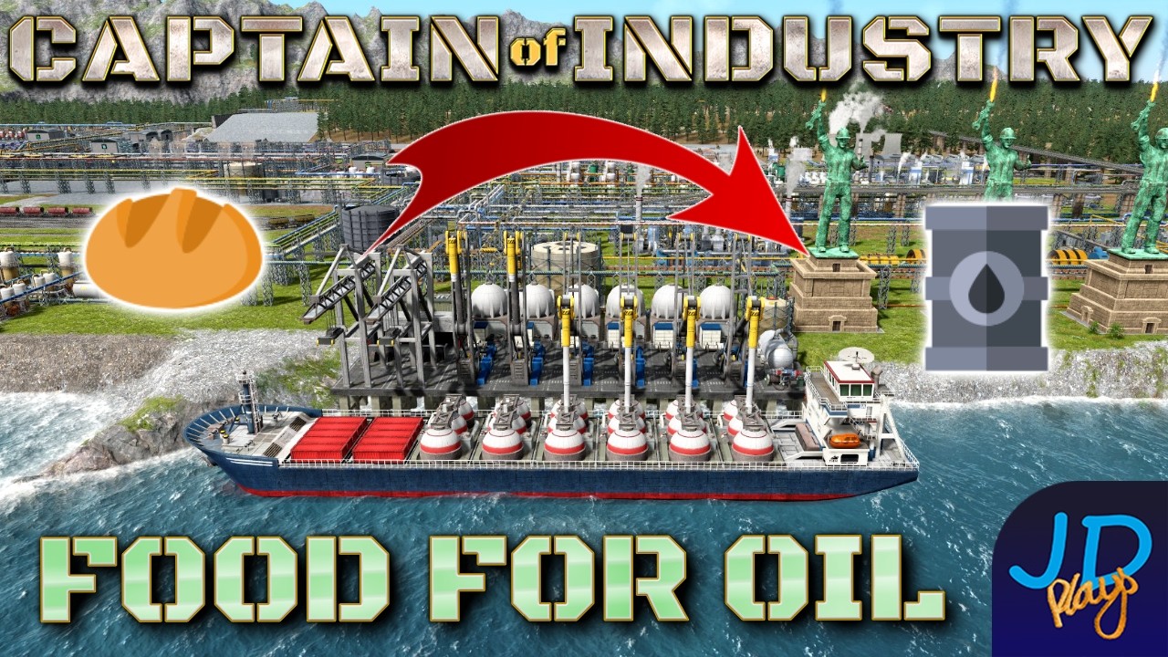 Trading Food for OIL 🚛 Captain of Industry DragonIsle 🚜 Ep54 👷 Lets Play, Walkthrough