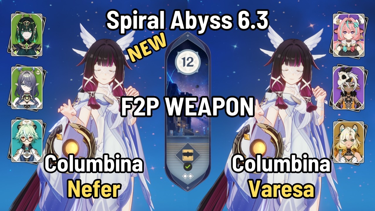 C0R0 Columbina: Nefer & Varesa Team Showcase | New Spiral Abyss 6.3 | Genshin Impact