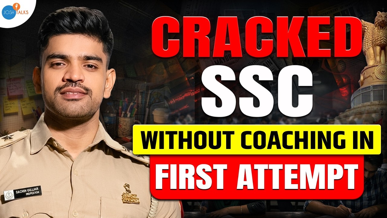 SSC CGL Preparation Strategy Without Coaching | Sachin Gujjar | Josh Talks #motivation #ssc #cgl2026