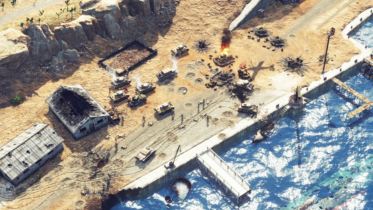 Битвы немецкой армии за Тобрук, победа Африканского корпуса | Геймплей Sudden Strike 4 Desert War