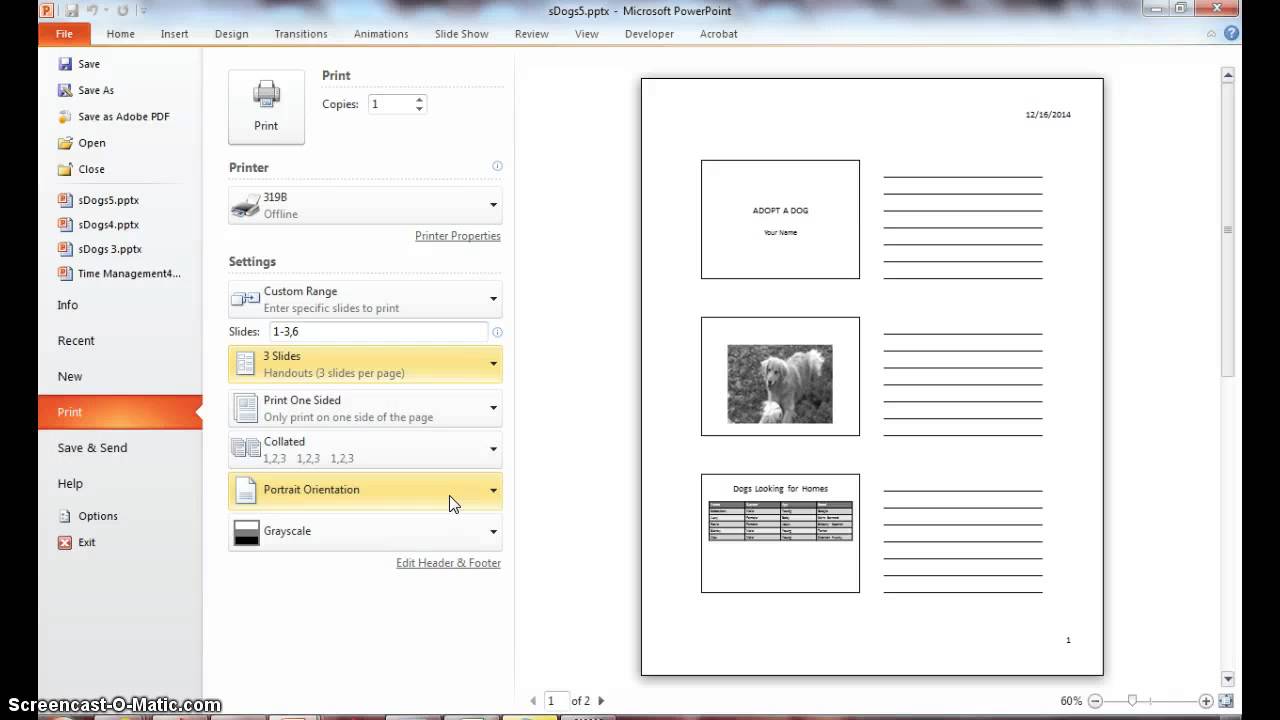Steps 21.9: Printing PowerPoint Handout & Speaker Notes
