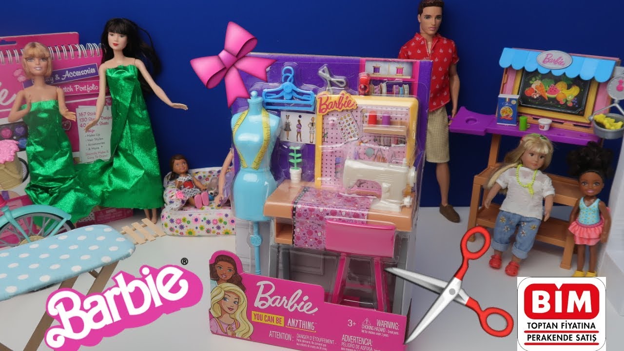 TERZİ OLDUM BİM'den BARBİE DİKİŞMAKİNESİ İLE BARBİE KOMBİN CHALLENGE Bidünya Oyuncak