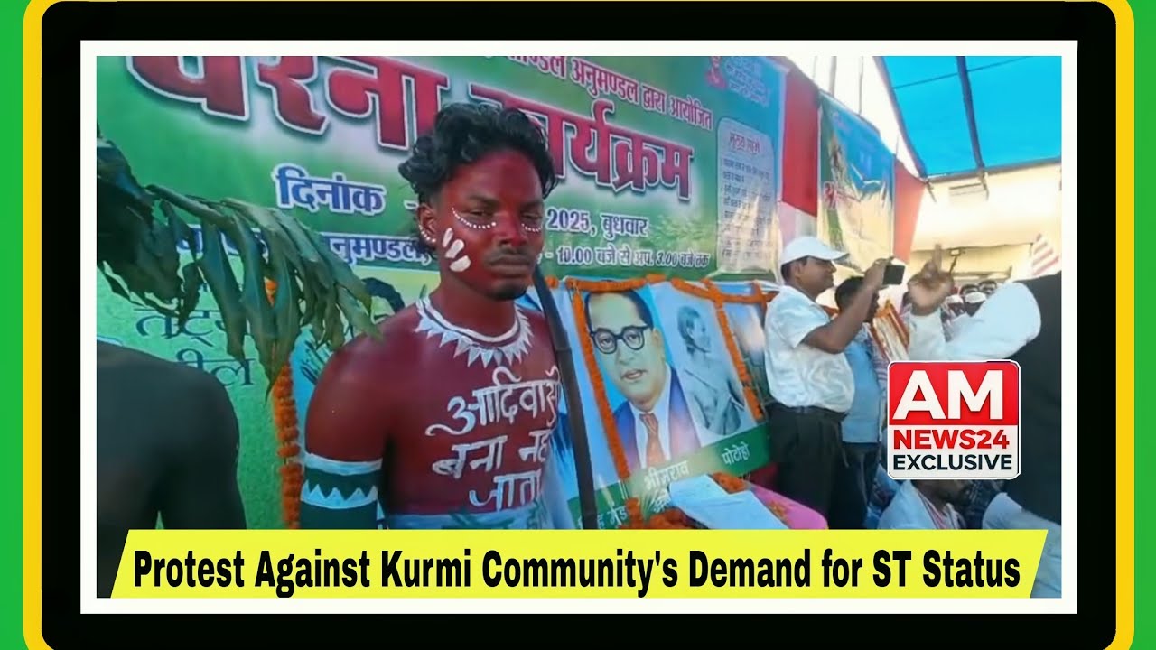 Protest Against Kurmi Community's Demand for ST Status 