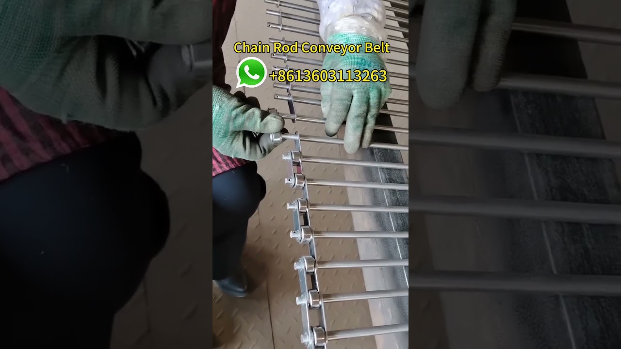Custom-Made Stainless Steel Chain Rod Conveyor Belt #stainlesssteelconveyorbelt #wirebelt