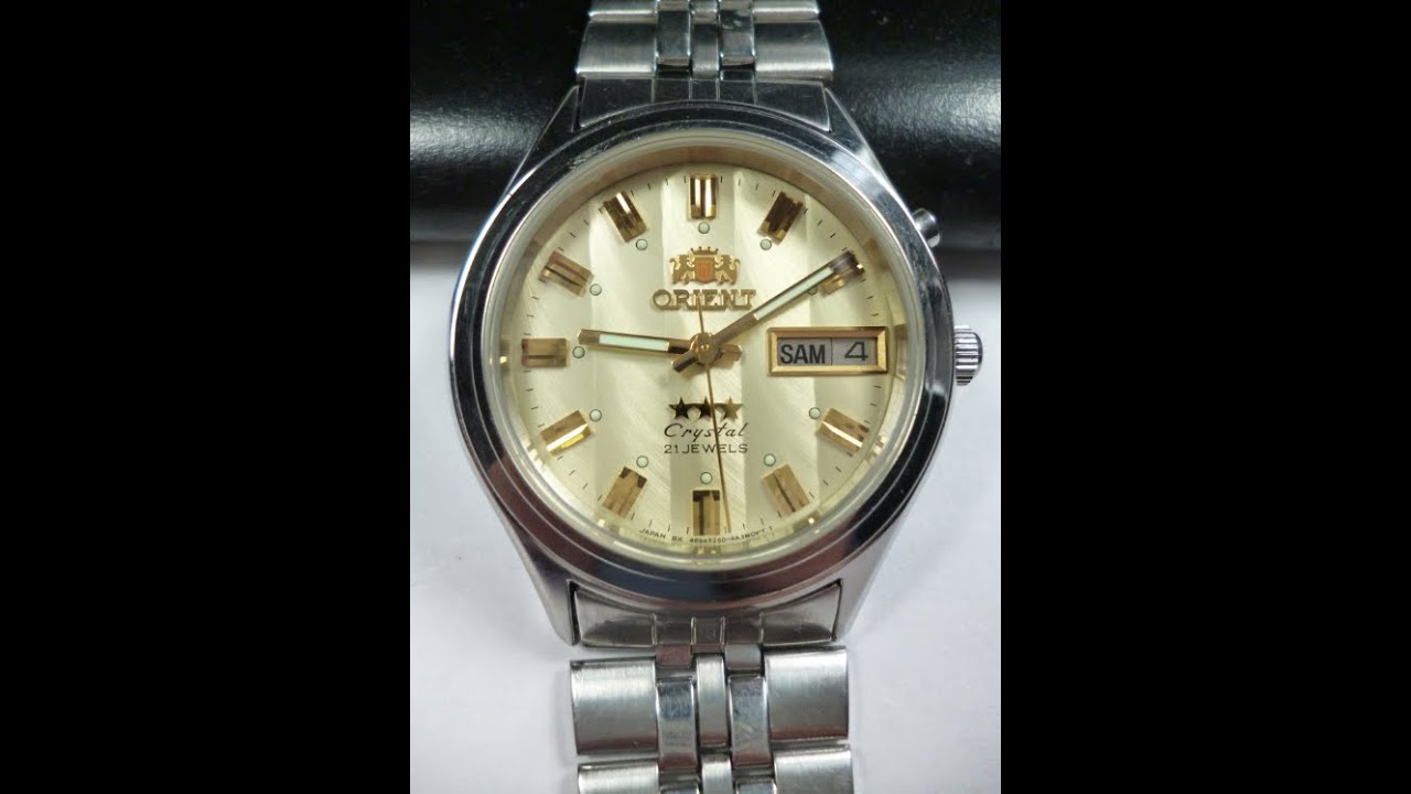 ORIENT 3 STARS Cristal Automatic 21 jewels Japan  Men Wrist Watch Rare Vintage